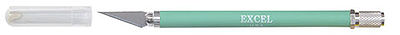 Excel K18 Grip-On Knife (Green) with Safety Cap Hobby and Model Cutting Knife #16022