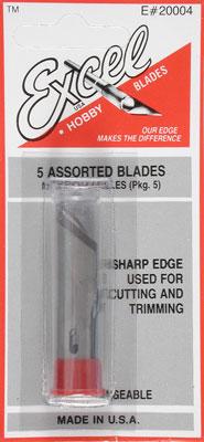 Excel Assorted Blades #2 Knife (5) Model and Hobby Knife Blades #20004