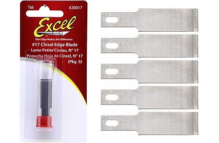 Excel Blades 318 Chisel Edge (5) Model and Hobby Knife Blade #20017