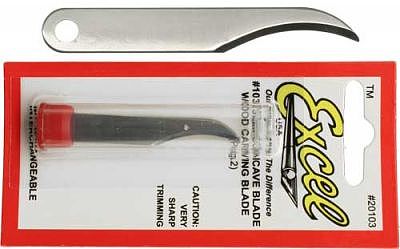 Excel #103 Semi-Concave Blade Model and Hobby Knife Blade #20103