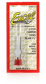 Excel #17A Narrow Chisel Blades Hobby and Plastic Model Cutting Blades #24017a