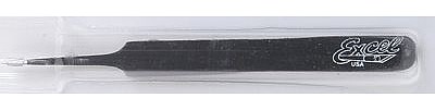 Excel Straight Fine Point Tweezers 4.75 (Black) Hobby and Plastic Model Hand Tool #30421