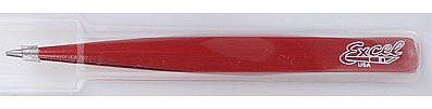 Excel Hollow Handle Fine Point Tweezers 4.75 (Red) Hobby and Plastic Model Hand Tool #30428