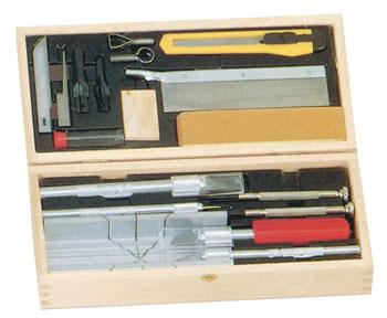 Excel Deluxe Knife & Tool Set- Knives, Blades, Gouges, Routers, Mitre Box, Screwdrivers, Awl)