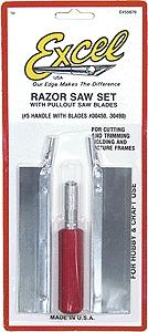 Excel Precision Razor Saw Set with 2 Blades Hobby and Plastic Model Razor Saw Set #55670