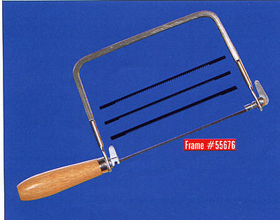 Excel Steel Coping Saw w/ 4 Interchangeable Blades Hobby and Plastic Model Saw #55676