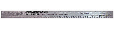 Excel 12 Stainless Steel Ruler Hobby and Model Measuring Tool #55777