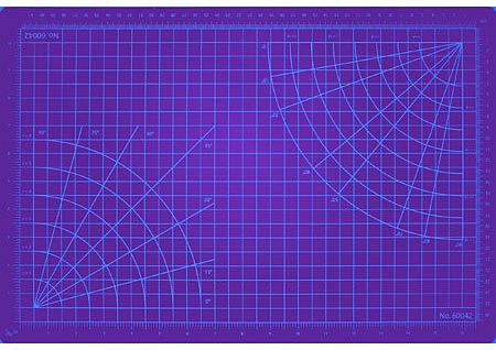 Excel Mini 3.5 Square Cutting Mat (Purple) Hobby and Plastic Model Cutting Mat #60039