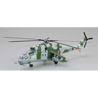 Easy-Models Mi-24 Polish Air Force No. 211 Pre-Built Plastic Model Helicopter 1/72 Scale #37038