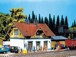 Faller Blumenfeld Depot Kit HO Scale Model Railroad Building #110097 Faller Blumenfeld Depot Kit HO Scale Model Railroad Building #110097