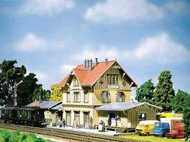Faller Guglingen Rural Station Kit HO Scale Model Railroad Building #110107 Faller Guglingen Rural Station Kit HO Scale Model Railroad Building #110107