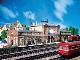 Faller Mittelstadt Passenger Station Kit HO Scale Model Railroad Building #110115 Faller Mittelstadt Passenger Station Kit HO Scale Model Railroad Building #110115