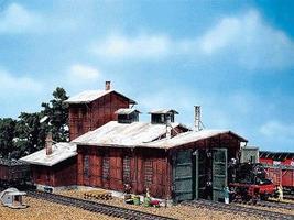 Faller 2-Stall Enginehouse HO Scale Model Railroad Building #120161 Faller 2-Stall Enginehouse HO Scale Model Railroad Building #120161