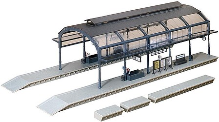 Atlas HO Scale 707 Passenger Station Platform Kit – Unassembled Plastic Model Railroad Building