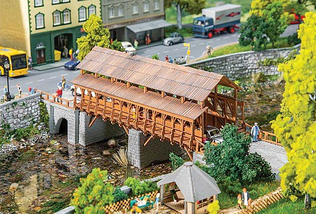 Faller Wooden Railway Bridge (plastic kit) HO Scale Model Railroad Bridge #120527