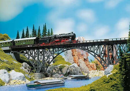 Faller Deck Arch Bridge Kit 36 x 6.5 x 11.9cm HO Scale Model Bridge #120541