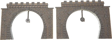 Faller Double Track Tunnel Portals (2) HO Scale Model Railroad Tunnel #120565