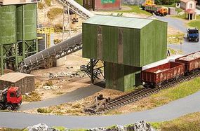 Faller Quarry Railcar & Truck Loader Kit HO Scale Model Railroad Accessory #130171 Faller Quarry Railcar & Truck Loader Kit HO Scale Model Railroad Accessory #130171