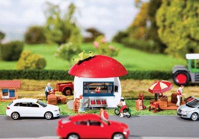 Faller Strawberry Stand Kit HO Scale Model Railroad Building #130260