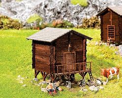 Faller Granary Weathered Kit HO Scale Model Railroad Building #130298 Faller Granary Weathered Kit HO Scale Model Railroad Building #130298
