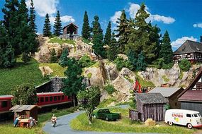 Faller Motorized Material Cableway Kit HO Scale Model Railroad Building #130323 Faller Motorized Material Cableway Kit HO Scale Model Railroad Building #130323