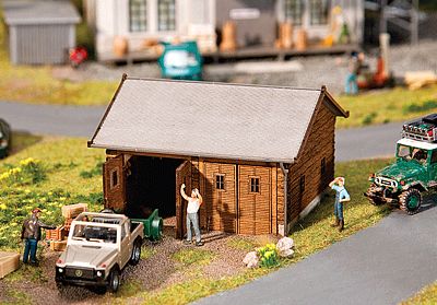 Faller 2-Car Garage Kit HO Scale Model Railroad Building #130325