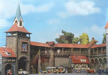 Faller Old Town Wall Set Kit HO Scale Model Railroad Building #130401