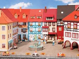 Faller Two Village Houses with Bakery Kit HO Scale Model Railroad Building #130495 Faller Two Village Houses with Bakery Kit HO Scale Model Railroad Building #130495
