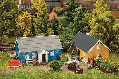 Faller Vacation Cottages Kit (2) HO Scale Model Railroad Building #130506