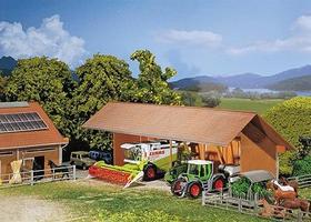 Faller Implement Shed Painted & Weathered Era V HO Scale Model Railroad Building #130521 Faller Implement Shed Painted & Weathered Era V HO Scale Model Railroad Building #130521