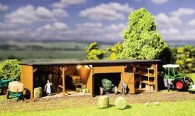 Faller Hay Storage Shed with Workshop Kit HO Scale Model Railroad Building #130523 Faller Hay Storage Shed with Workshop Kit HO Scale Model Railroad Building #130523