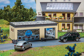 Faller Double Garage with Drive HO Scale Model Railroad Building #130621 Faller Double Garage with Drive HO Scale Model Railroad Building #130621