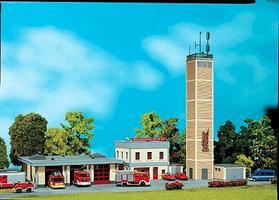 Faller Fire Station Kit HO Scale Model Railroad Building #130989 Faller Fire Station Kit HO Scale Model Railroad Building #130989
