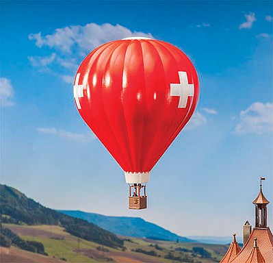 Faller Red w/ Swiss Cross Hot Air Balloon Kit HO Scale Model Railroad Vehicle #131004