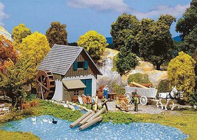 Faller Small Mill with Water Wheel Kit 4-1/2 x 3-7/8 x 2-15/16'' 11.5 x 9.8 x 7.5cm Faller Small Mill with Water Wheel Kit 4-1/2 x 3-7/8 x 2-15/16'' 11.5 x 9.8 x 7.5cm