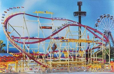 Faller Big Dipper Roller Coaster Kit HO Scale Model Railroad Building #140451