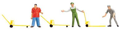 Faller Factory Workers with Pallet Jacks HO Scale Model Railroad Figure #151096