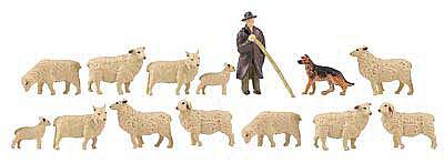 Faller Sheep Farmer w/ Sheep Figures HO Scale Model Railroad Figure #151901
