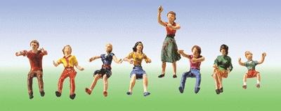 Faller Fairground Riders #2 (8) HO Scale Model Railroad Figure #153051