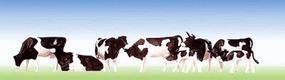 Faller Black Spotted Cows (8) HO Scale Model Railroad Figure #154003 Faller Black Spotted Cows (8) HO Scale Model Railroad Figure #154003