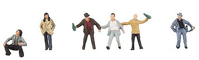 Faller Partying Men (6) N Scale Model Railroad Figure #155357