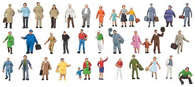 Faller Pedestrians (36) N Scale Model Railroad Figure #155358