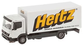 Faller Mercedes-Benz Atego Box Truck (Hertz) HO Scale Model Vehicle #161560 Faller Mercedes-Benz Atego Box Truck (Hertz) HO Scale Model Vehicle #161560