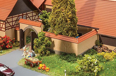 Faller Wall with Gate HO Scale Model Railroad Building Accessory #180400