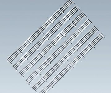 Faller Two-Rail Fence with Posts HO Scale Model Railroad Building Accessory #180404