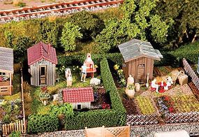 Faller 2 Gardens with Small Sheds Kit HO Scale Model Railroad Building #180494 Faller 2 Gardens with Small Sheds Kit HO Scale Model Railroad Building #180494