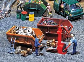 Faller Tipper Dumpsters Kit (2 Pack) HO Scale Model Railroad Building Accessory #180908 Faller Tipper Dumpsters Kit (2 Pack) HO Scale Model Railroad Building Accessory #180908