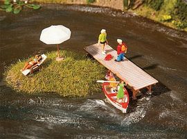 Faller Boardwalk/Small Pier Kit HO Scale Model Railroad Accessory #180918 Faller Boardwalk/Small Pier Kit HO Scale Model Railroad Accessory #180918