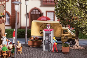 Faller Telecom-Style Telephone Booth Assembled Gray, Red, 1/2 x 1/2 x 1-5/16'' 1.2 x 1.2 x 3.4cm Faller Telecom-Style Telephone Booth Assembled Gray, Red, 1/2 x 1/2 x 1-5/16'' 1.2 x 1.2 x 3.4cm