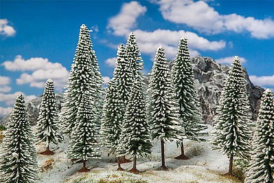 Faller Snow-Covered Fir Trees (18) Model Railroad Tree #181580